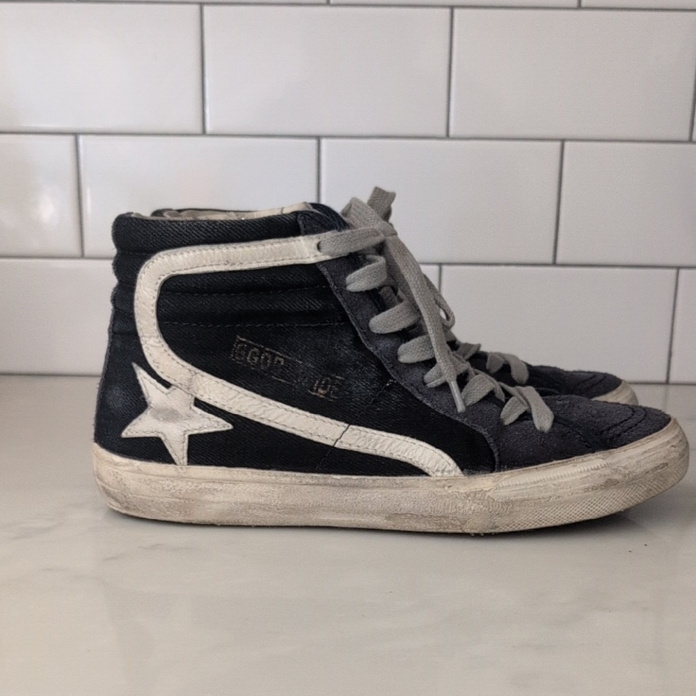 Golden Goose Black and White Sneakers